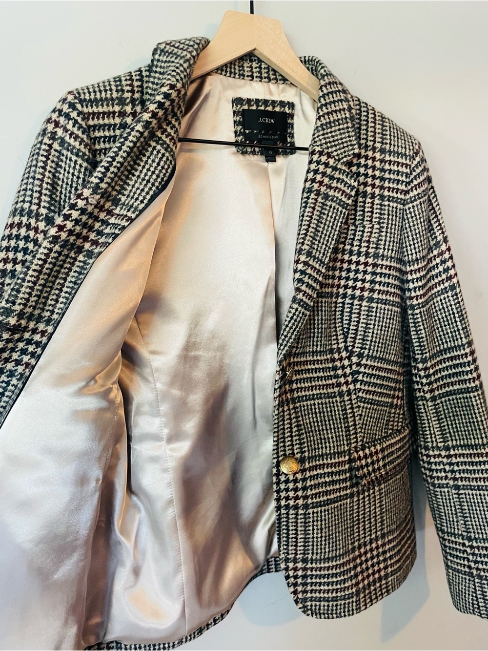 J. Crew Plaid Schoolboy Blazer - Picture 3 of 10
